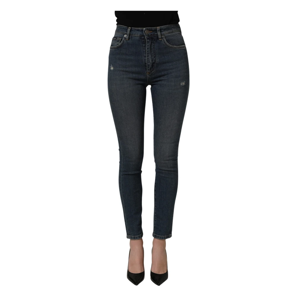 Dolce & Gabbana Blue Cotton Stretch Skinny Denim Trouser Jeans - IT40|S - Image 2