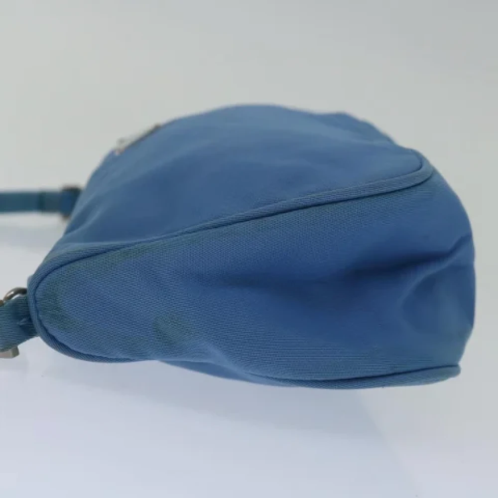 Prada Vintage Pre-owned Nylon pouches Blue Dames