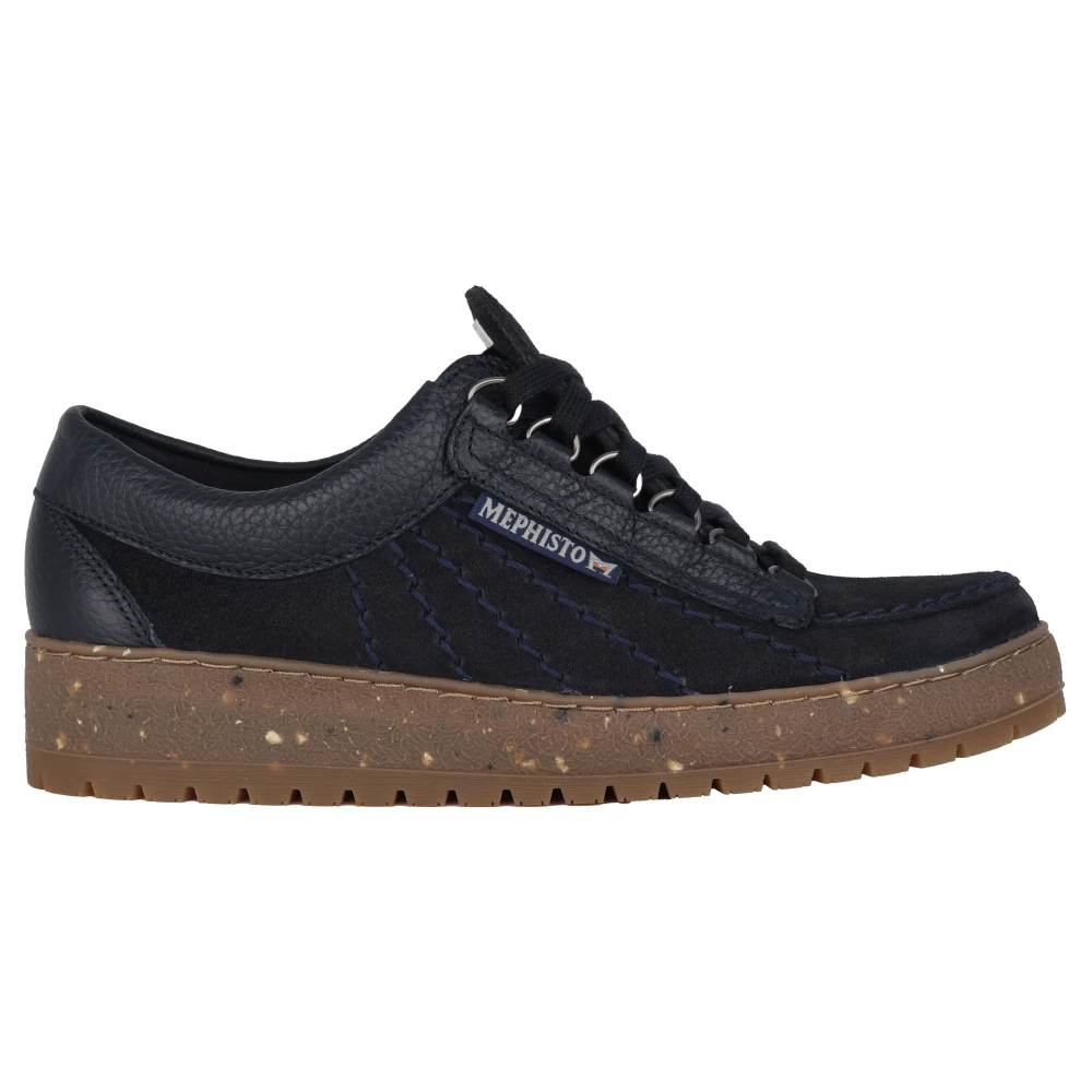Mephisto Blauwe Veterschoenen Regenboog Stijl Heren Schoenen