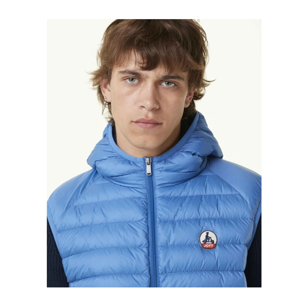 Jott Mouwloos gewatteerd vest met capuchon Blauw Blue Heren