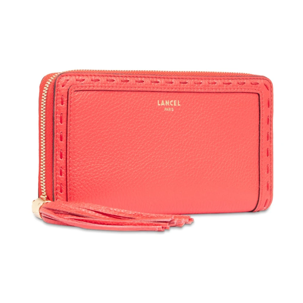 Lancel 1Er Flirt Rode Portemonnee Lange Rits Red Dames