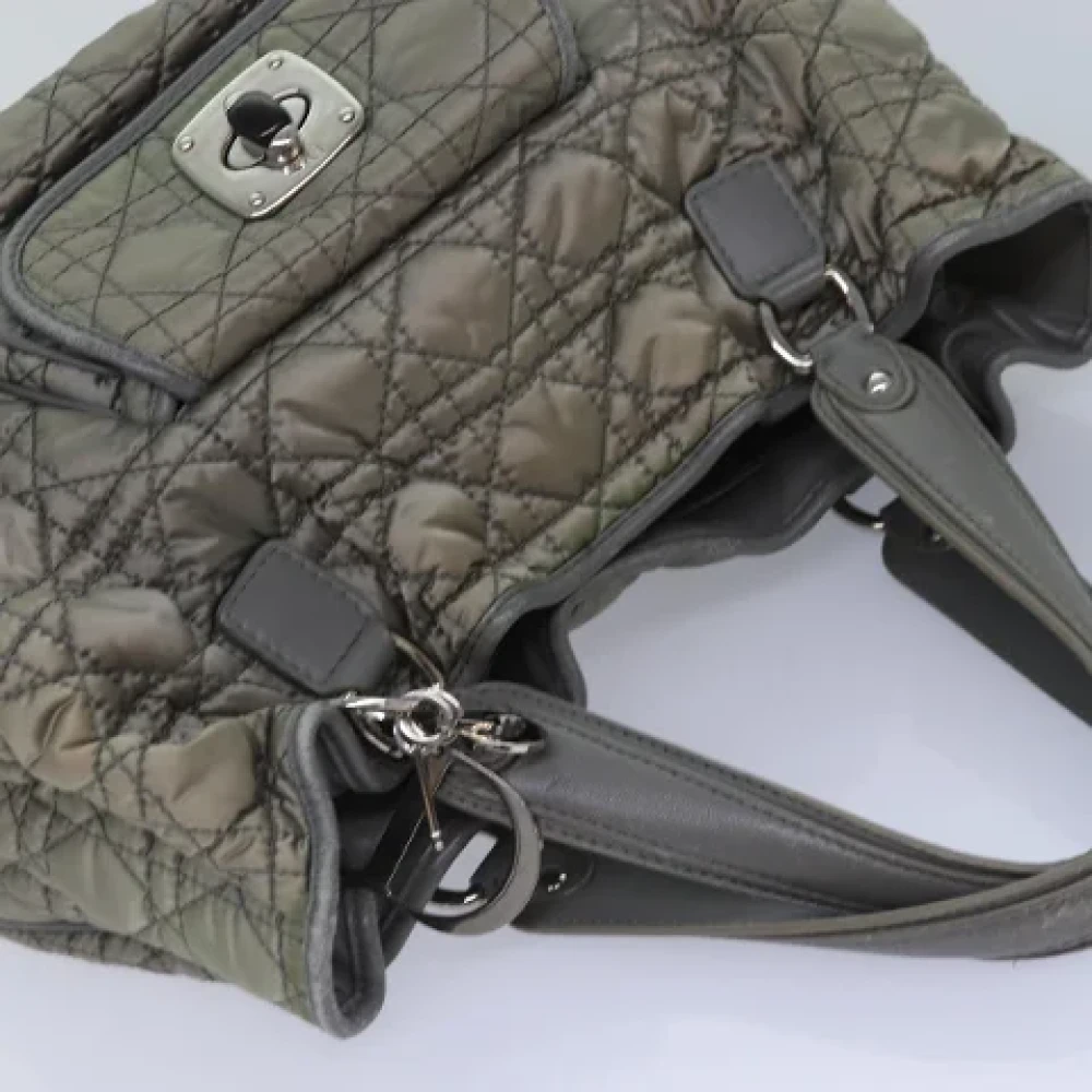 Dior Vintage Pre-owned Nylon handbags Gray Dames