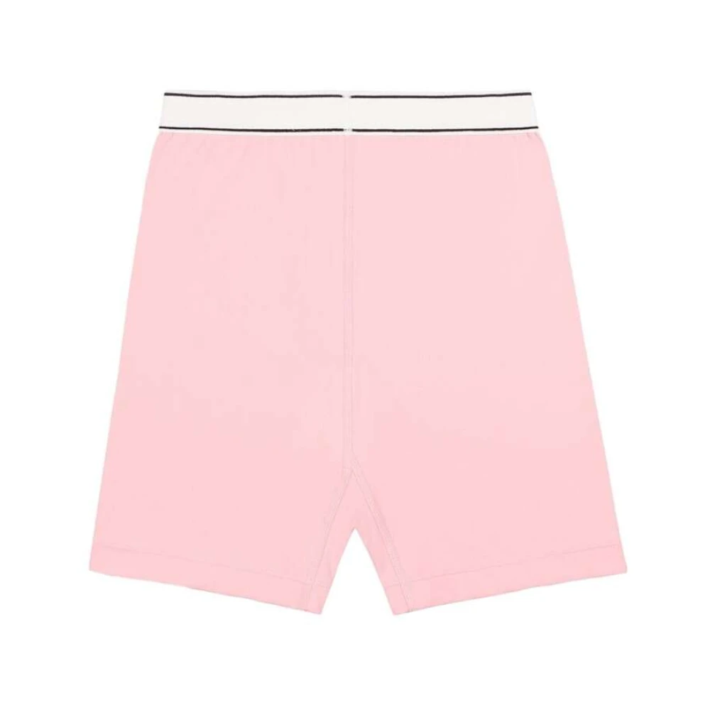 Sporty & Rich Roze Logo Taille Sportieve Shorts Pink Dames