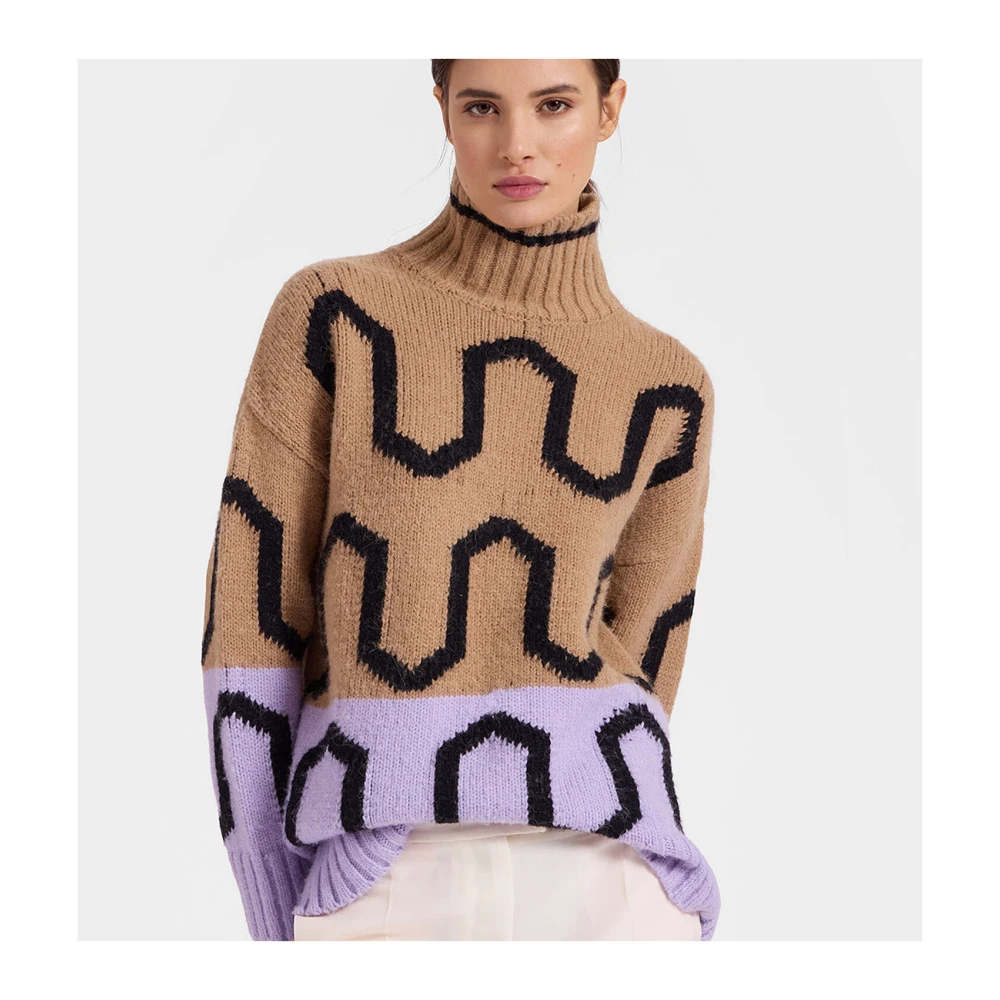 La DoubleJ Comber Turtleneck Beige Dames