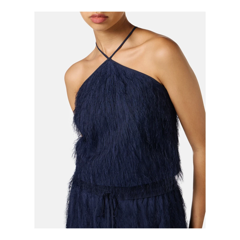 Iceberg Blauwe regular fit pluis viscose top Blue Dames
