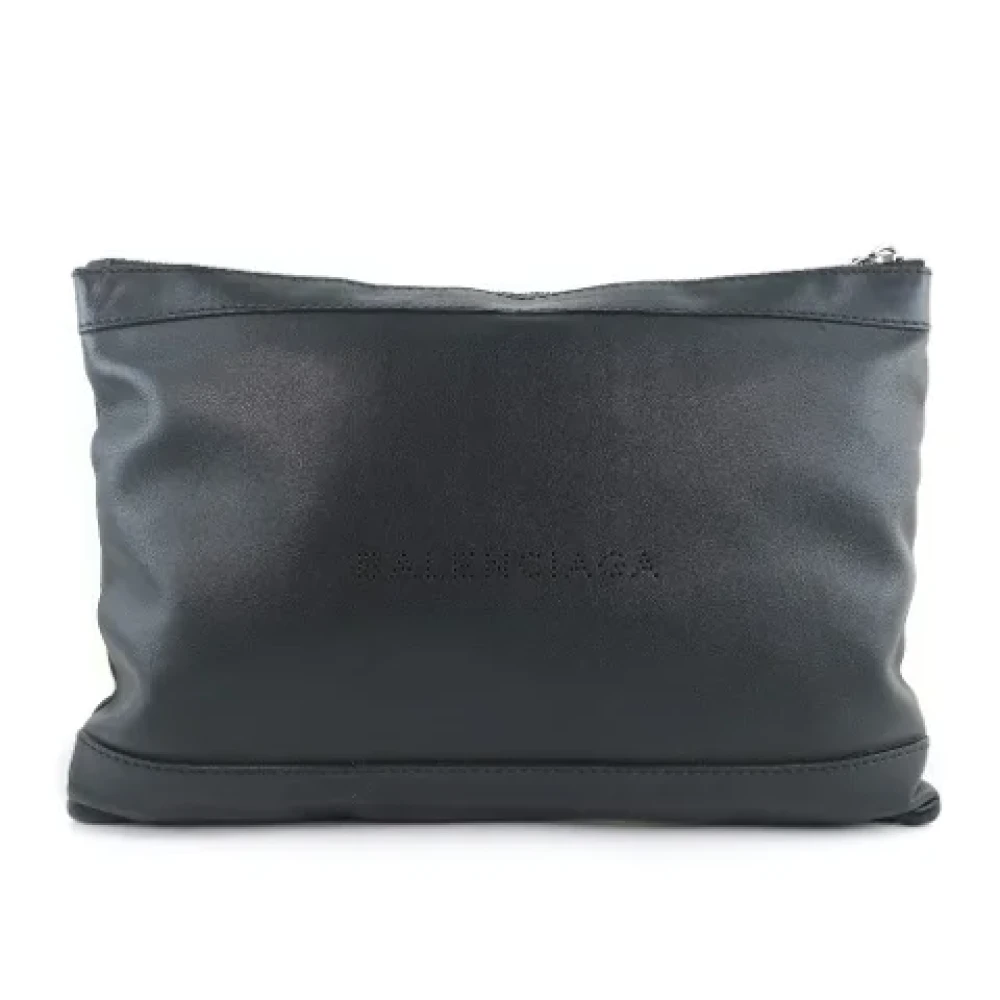 Balenciaga Vintage Pre-owned Leather clutches Black Dames