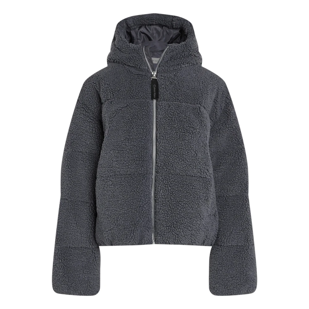 Calvin Klein Women's Gray Hooded Puffer Jacket