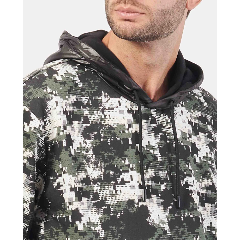 Emporio Armani EA7 Hoodie met ritssluiting zakken en elastiek Multicolor Heren