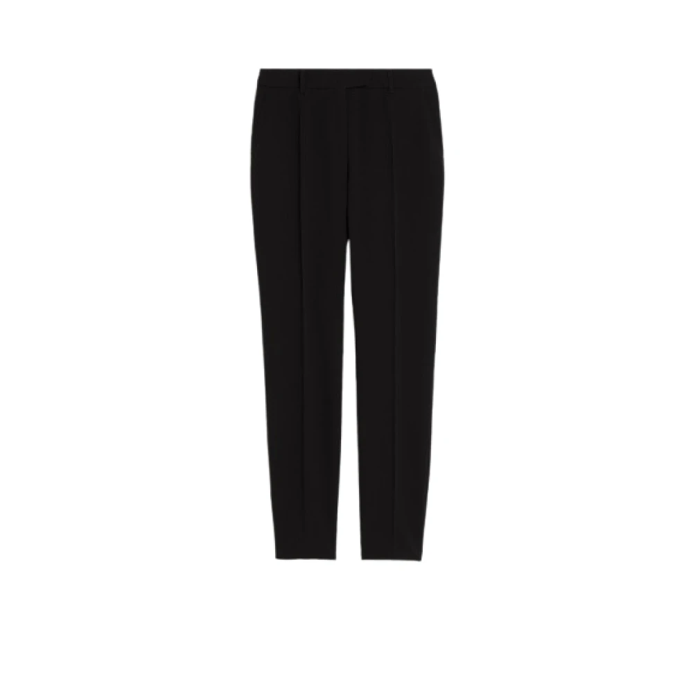 Max Mara Studio Zwarte Straight Leg Broek Black Dames