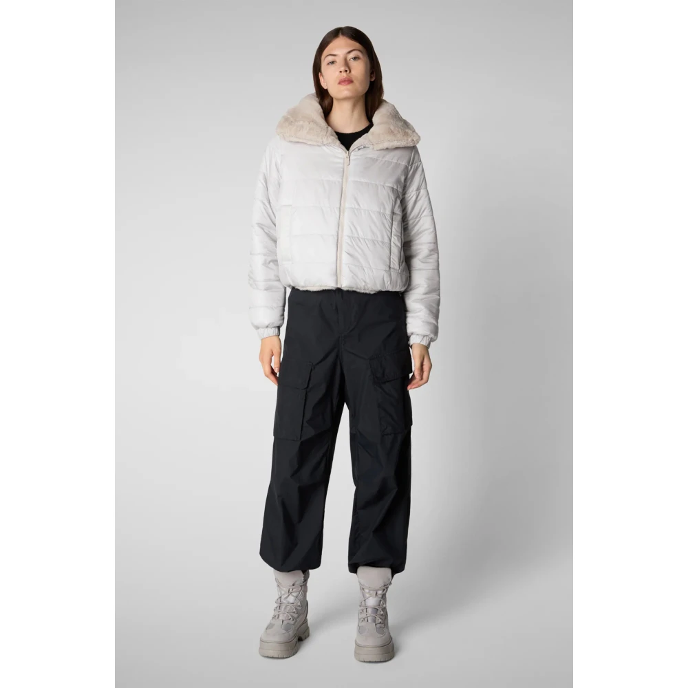 Save The Duck Faux Fur Jeon Jas Beige Dames