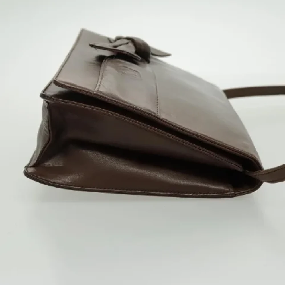 Valentino Vintage Pre-owned Leather crossbody-bags Brown Dames