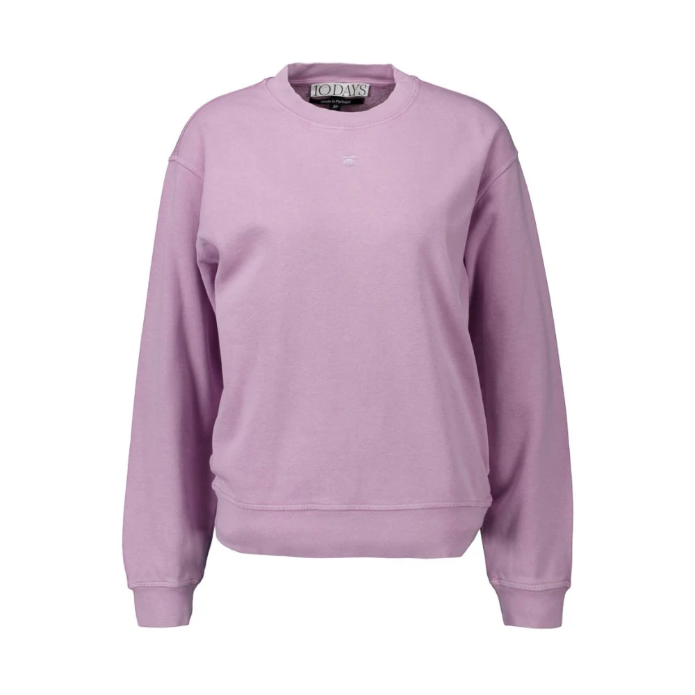 10Days Paarse Fleece Sweater Dames Purple Dames