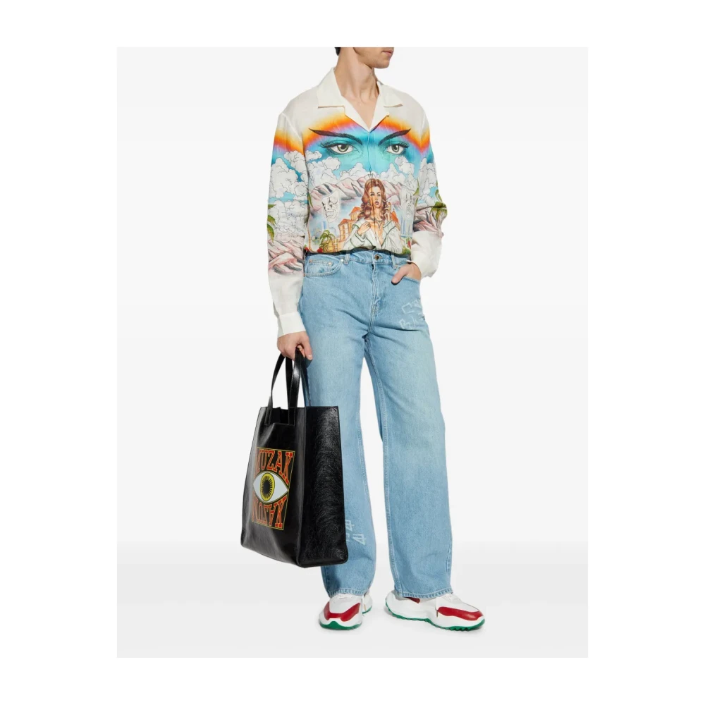 Casablanca Wijde Pijp Jeans Lichtblauw Blue Heren