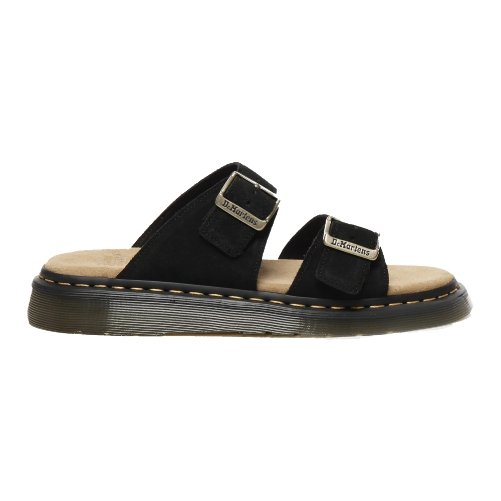 Dr. Martens Men's Black Josef Suede Slide Sandals - Sliders - 10 Uk - Shoes