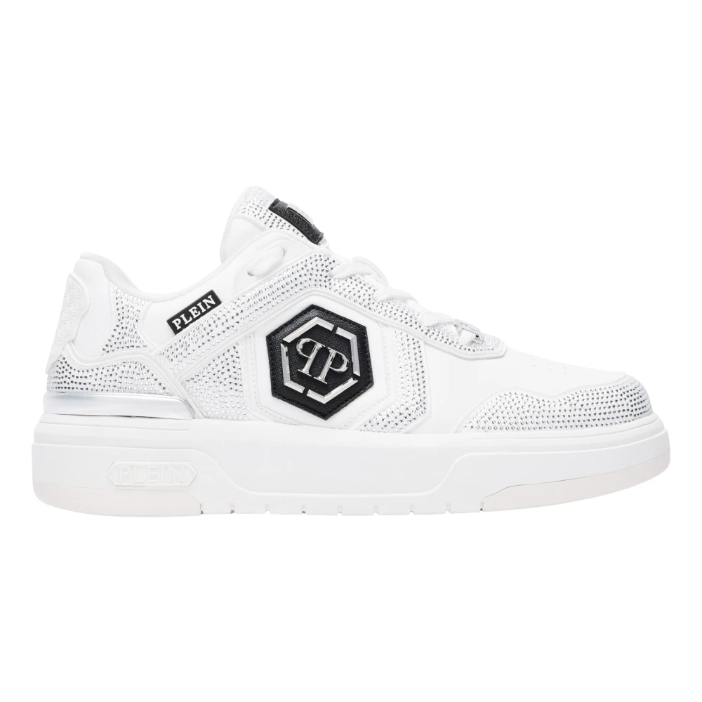 Philipp Plein Low-Top Sneakers Sk8R Strass unisex Schoenen Wit