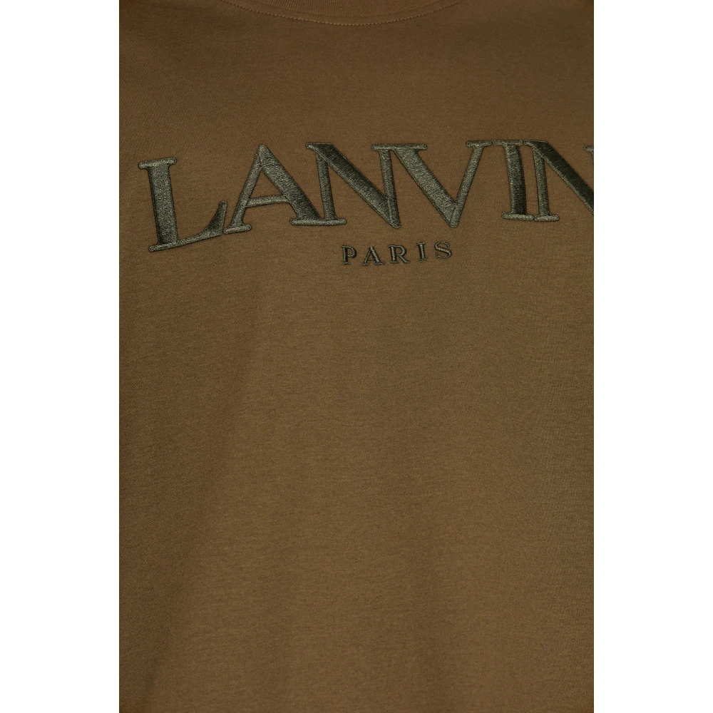 Lanvin Katoenen T-shirt Green Heren