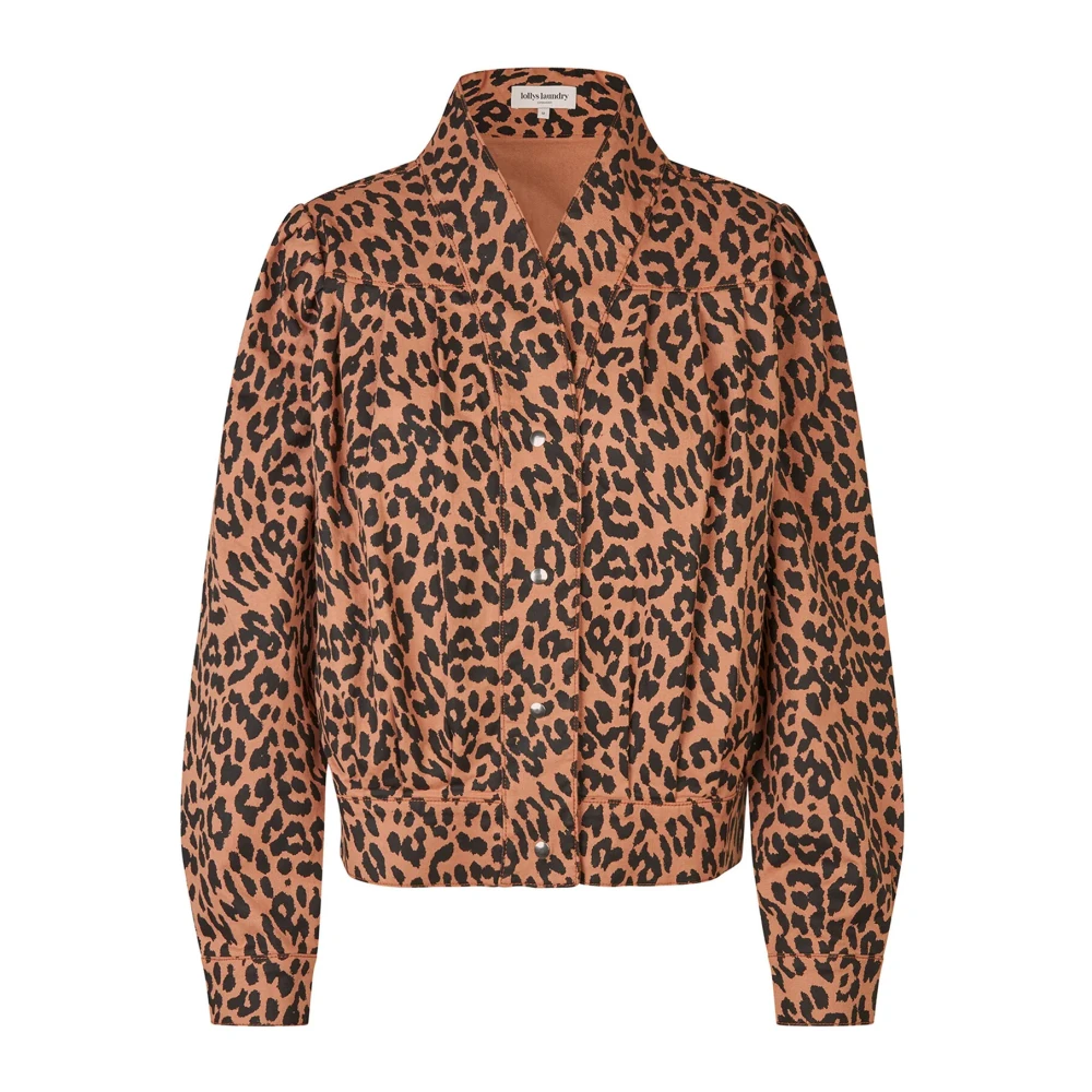 Lollys Laundry Luipaardprint Jas met Vrouwelijke Silhouet Brown Dames