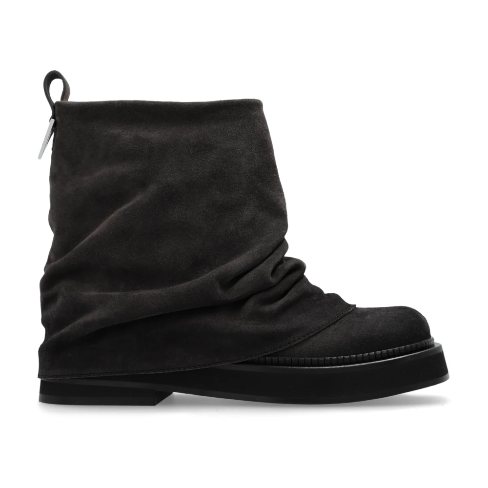 The Attico Women's Brown Leather Ankle Boots `Mini Robin`