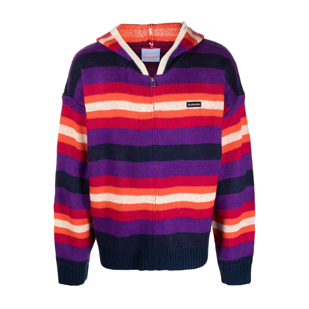 Multicolor striped shop hoodie