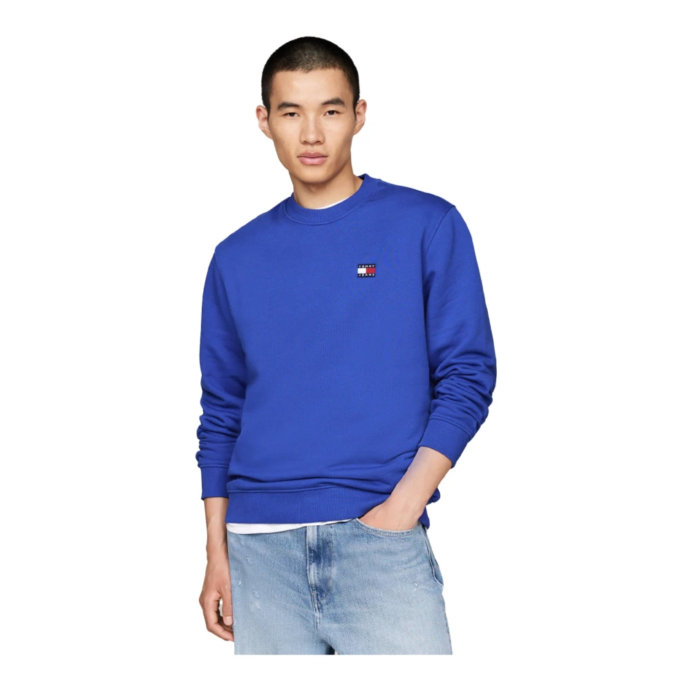 Tommy Jeans Geborduurde logo sweatshirt in blauw Blue Heren