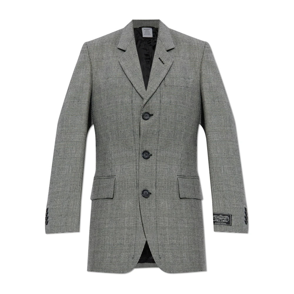 Vetements Grå Ullkavaj