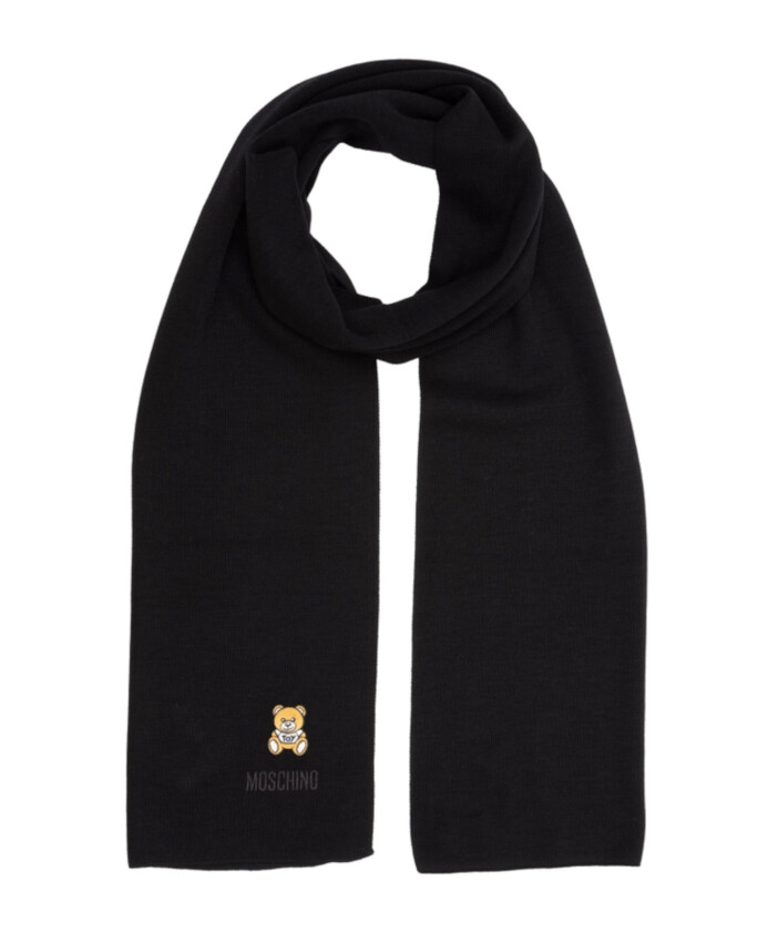 echarpe-en-laine-ours-teddy-noir