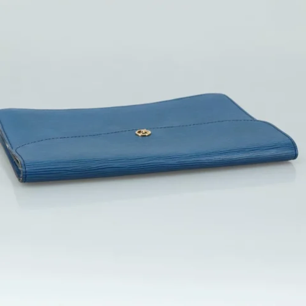 Louis Vuitton Vintage Pre-owned Leather clutches Blue Dames