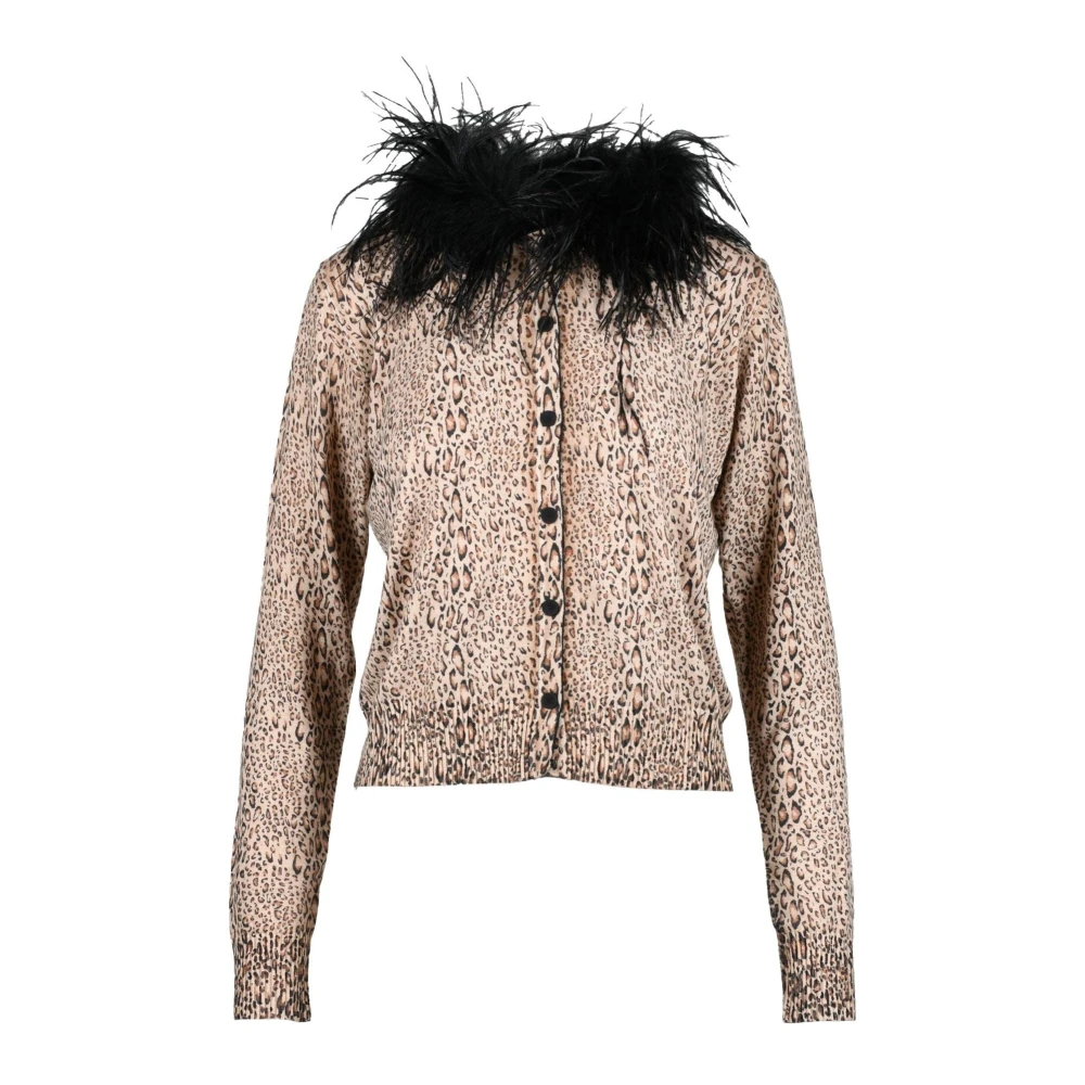 Twinset Stijlvolle Cardigan in Viscosemix Beige Dames