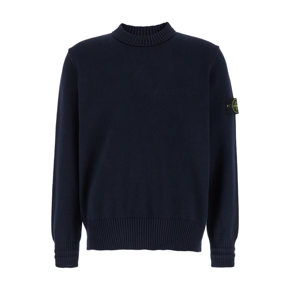 Stone Island Winter Katoenen Truien Blue Heren