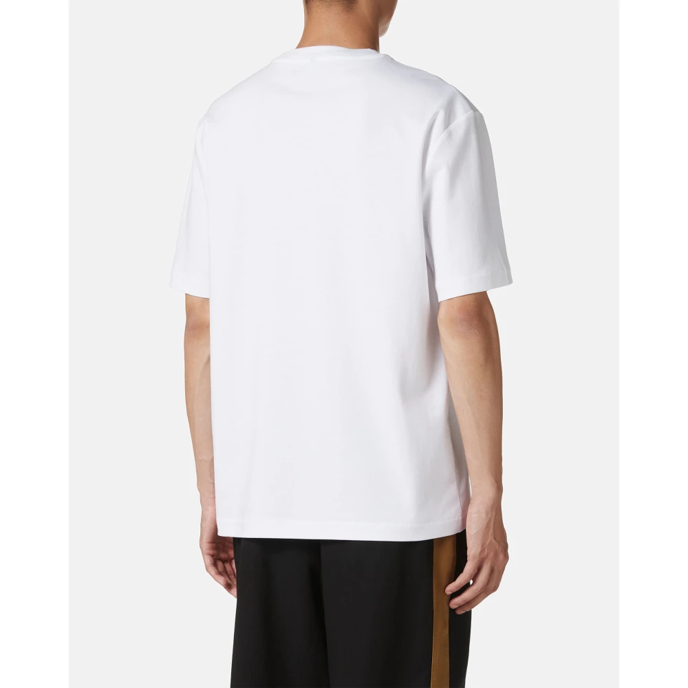 Iceberg Wit Regular Fit T-shirt in GOTS-gecertificeerd Interlock White Heren