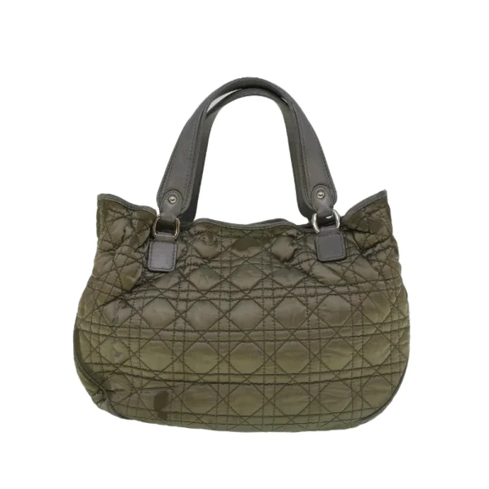 Dior Vintage Pre-owned Nylon handbags Green Dames