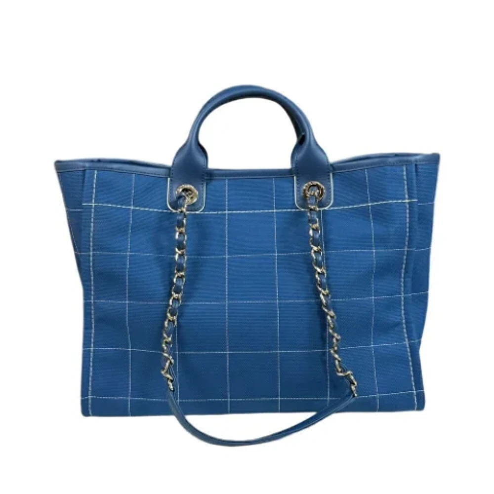 Chanel Vintage Pre-owned Canvas chanel-bags Blue Dames