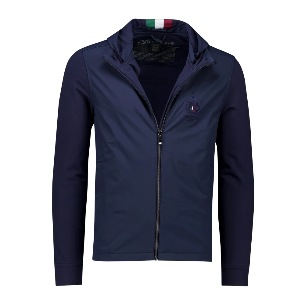 Aeronautica militare Hybride Hoodie met Afneembare Capuchon in Blauw Blue Heren