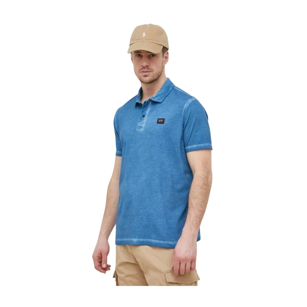 PAUL & SHARK Katoenen poloshirt met iconisch embleem Blue Heren
