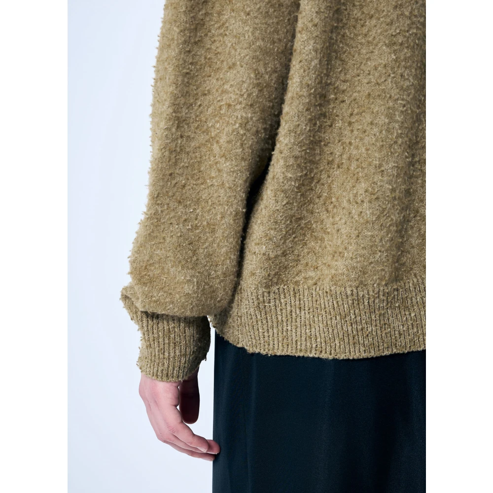 Maison Margiela Gebreide V-hals Cardigan Beige Dames