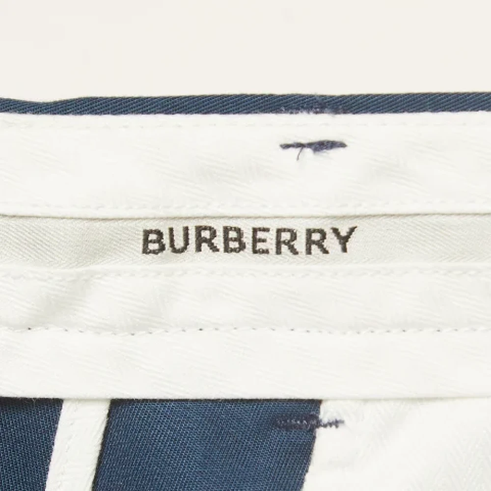 Burberry Vintage Pre-owned Cotton bottoms Blue Heren