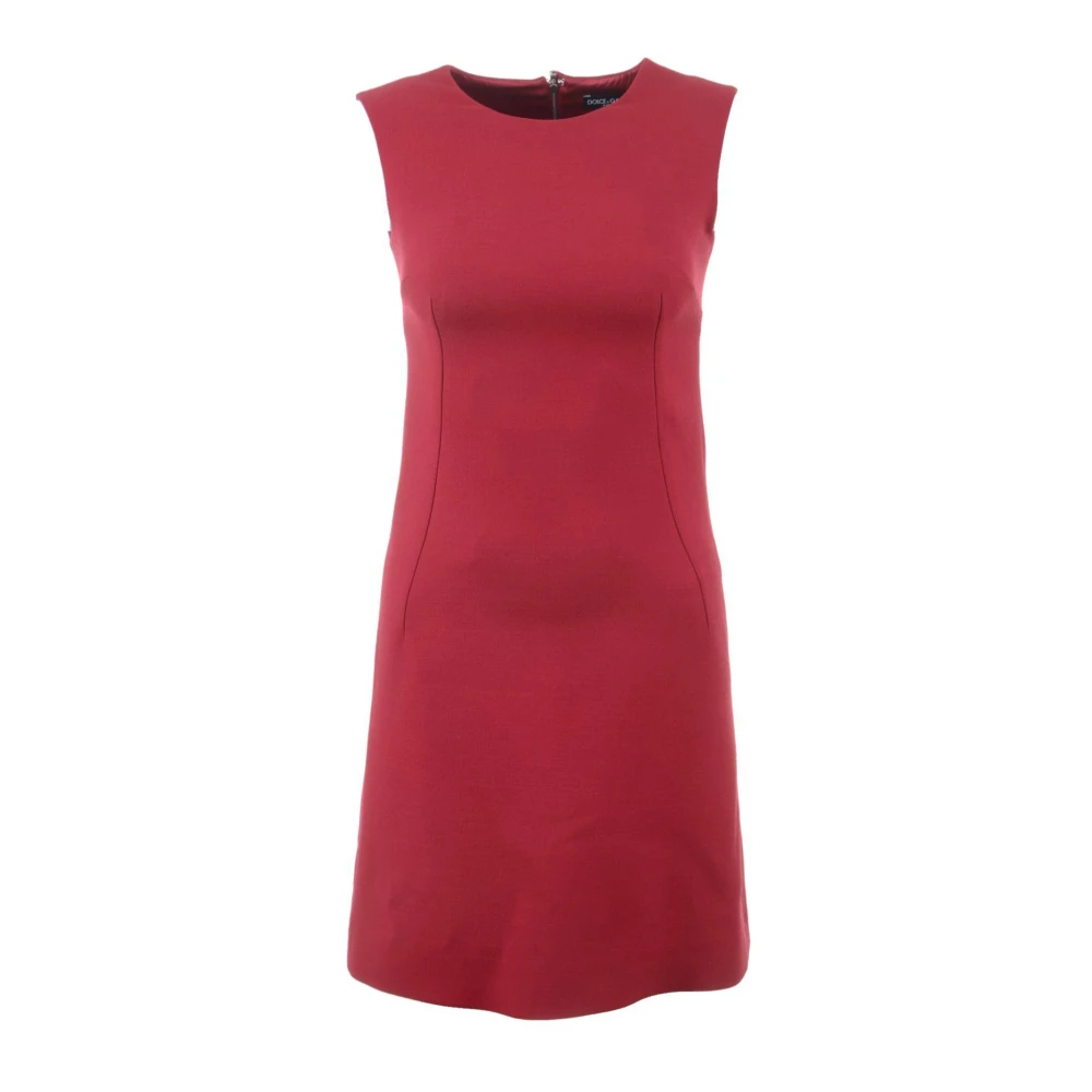 Dolce & Gabbana Women's Red Sleeveless Dress, Mid-Length