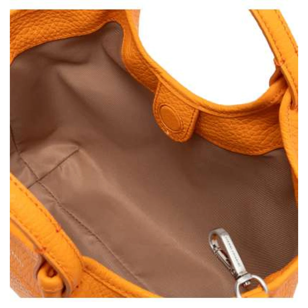 Gianni Chiarini Strooien handtas met leren handvatten Orange Dames