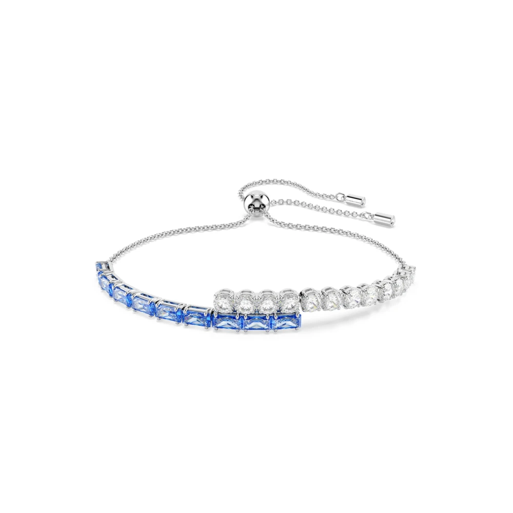 Swarovski Women's Gray Bracelets, One Size, Crystal Matrix Bracelet In Blue