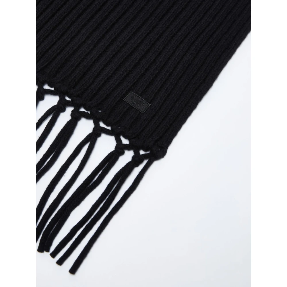 Max Mara Weekend Butterfly Wool Scarf Black Dames