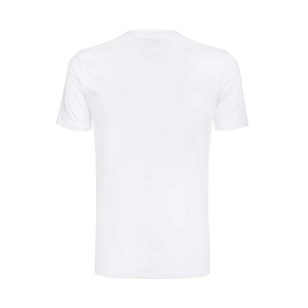 Les Deux Geribbelde katoenen T-shirt White Heren