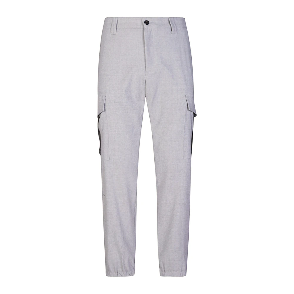 Eleventy Cargo wollen broek met elastische taille Gray Heren