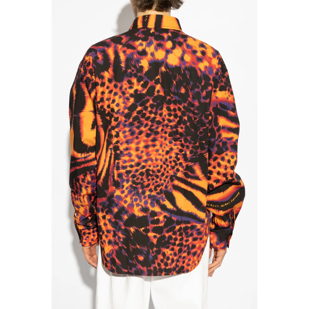 Versace Jeans Couture Shirt met print Orange Heren