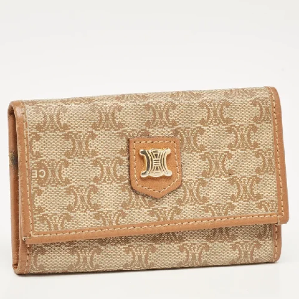 Celine Vintage Pre-owned Coated canvas celine-bags Beige Dames