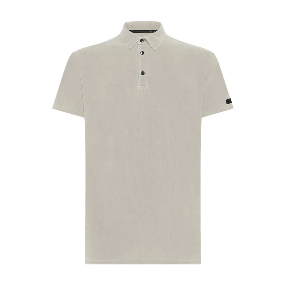 Rrd Men's Beige Polo Shirts, M, Techno Wash Piqué Polo