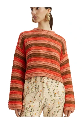 Chunky Stripe Crop Sweater