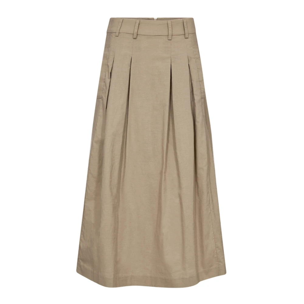 Co'couture Beige Midi Skirts - Female - Midi Skirts - Xs - Skirts