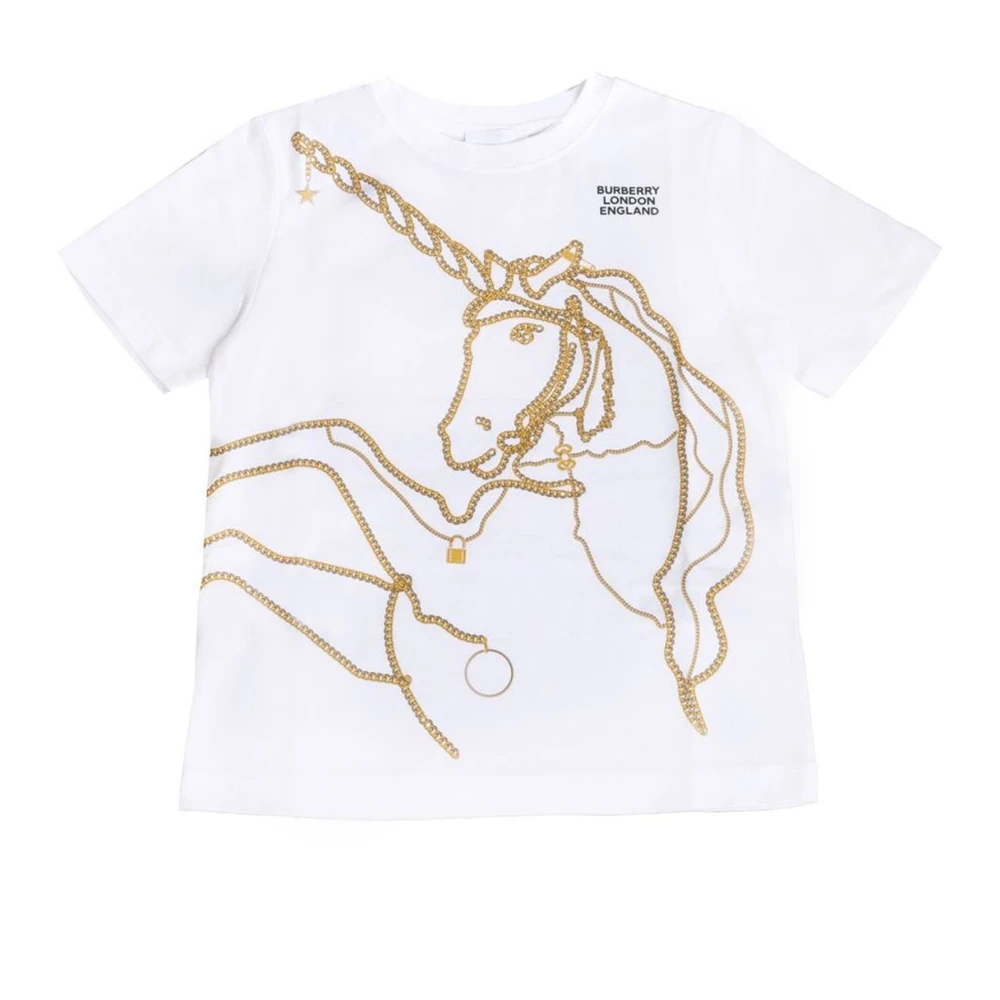 Burberry Barn T-Shirt White, Flicka