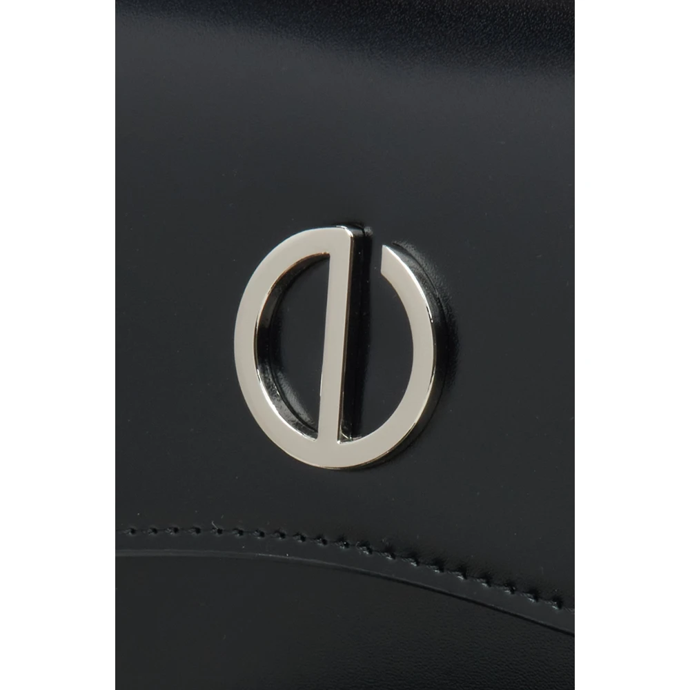 Estro Dames Kleine Zwarte Leren Tas Er00115768 Black Dames
