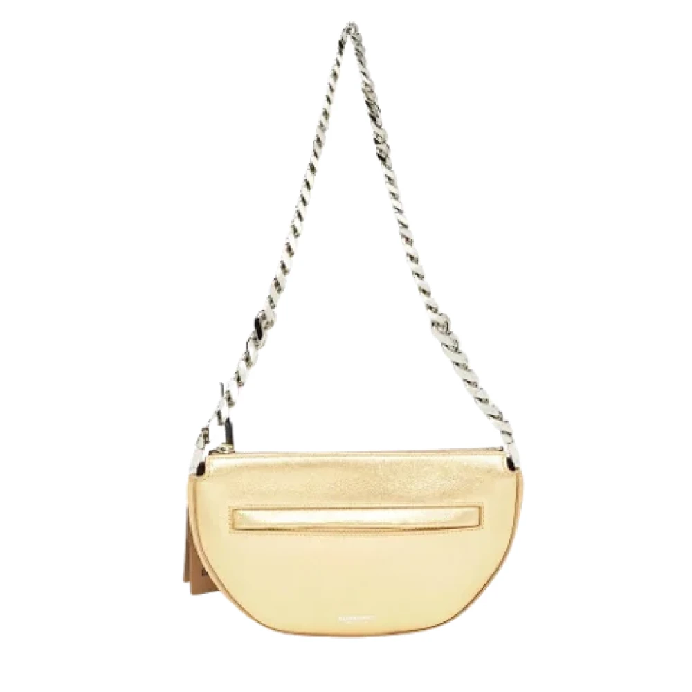 Burberry Vintage Pre-owned Leather shoulder-bags Yellow Dames